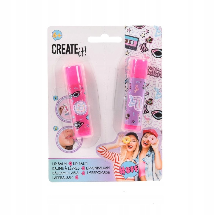 Balsam do ust 2 szt. – Kolorowa pielęgnacja dla młodych miłośniczek urody