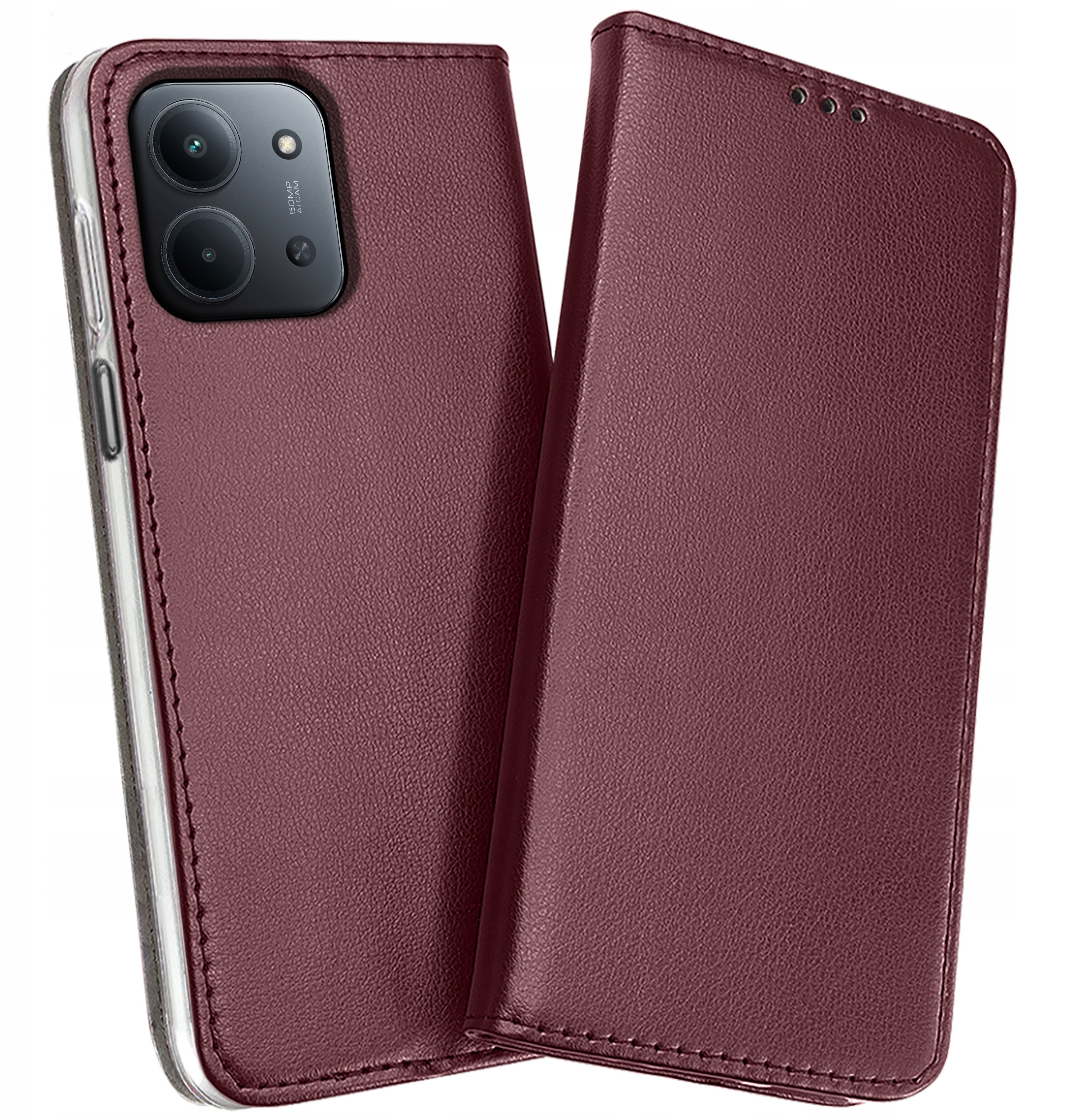 Etui Skórzane Zamykane MAGNETYCZNE CASE do Xiaomi Redmi 15C 5G – Elegancka ochrona dla Twojego smartfona