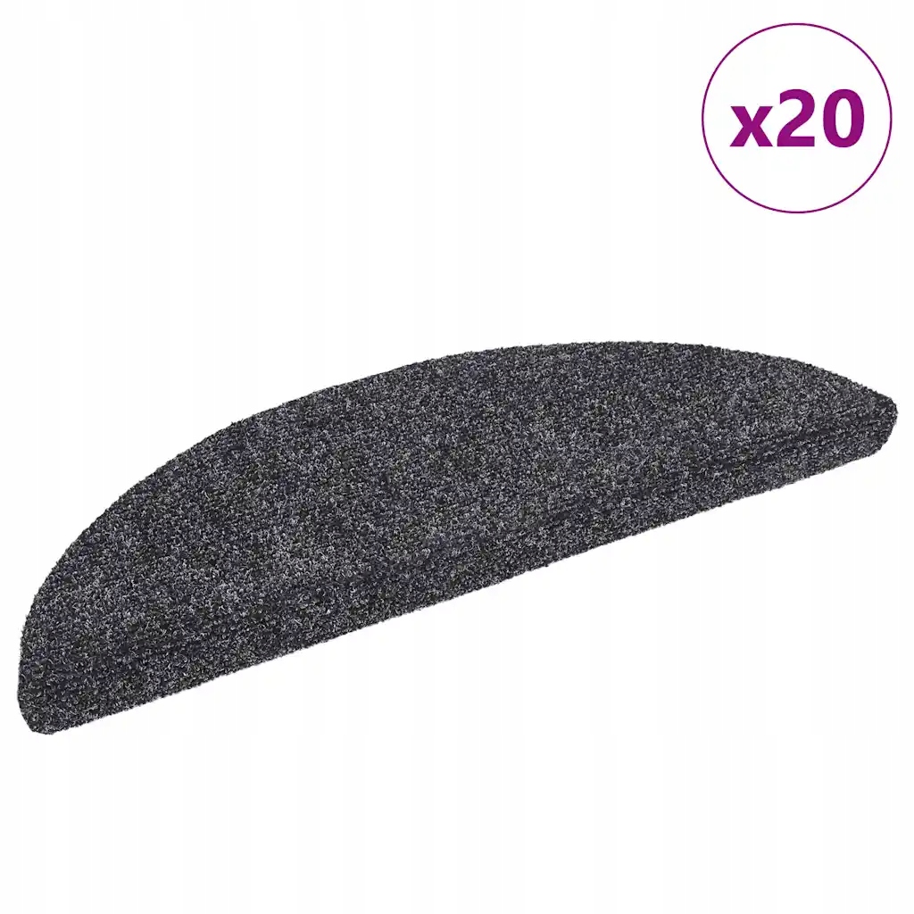 Maty na schody samoprzylepne 20 szt. Ciemnoszary 56x17x3 cm – Bezpieczeństwo i styl w Twoim wnętrzu