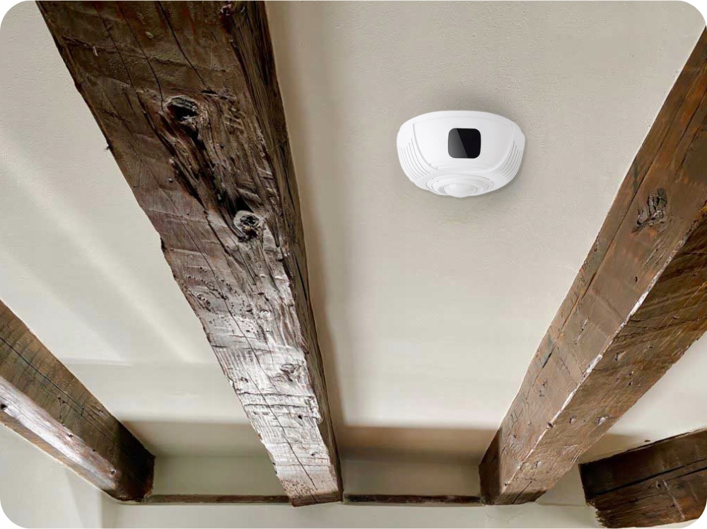 Kamera IP Spreest MINI KAMERA WIFI SZPIEGOWSKA UKRYTA W CZUJNIKU DYMU – Dyskretny monitoring w Twoim biurze