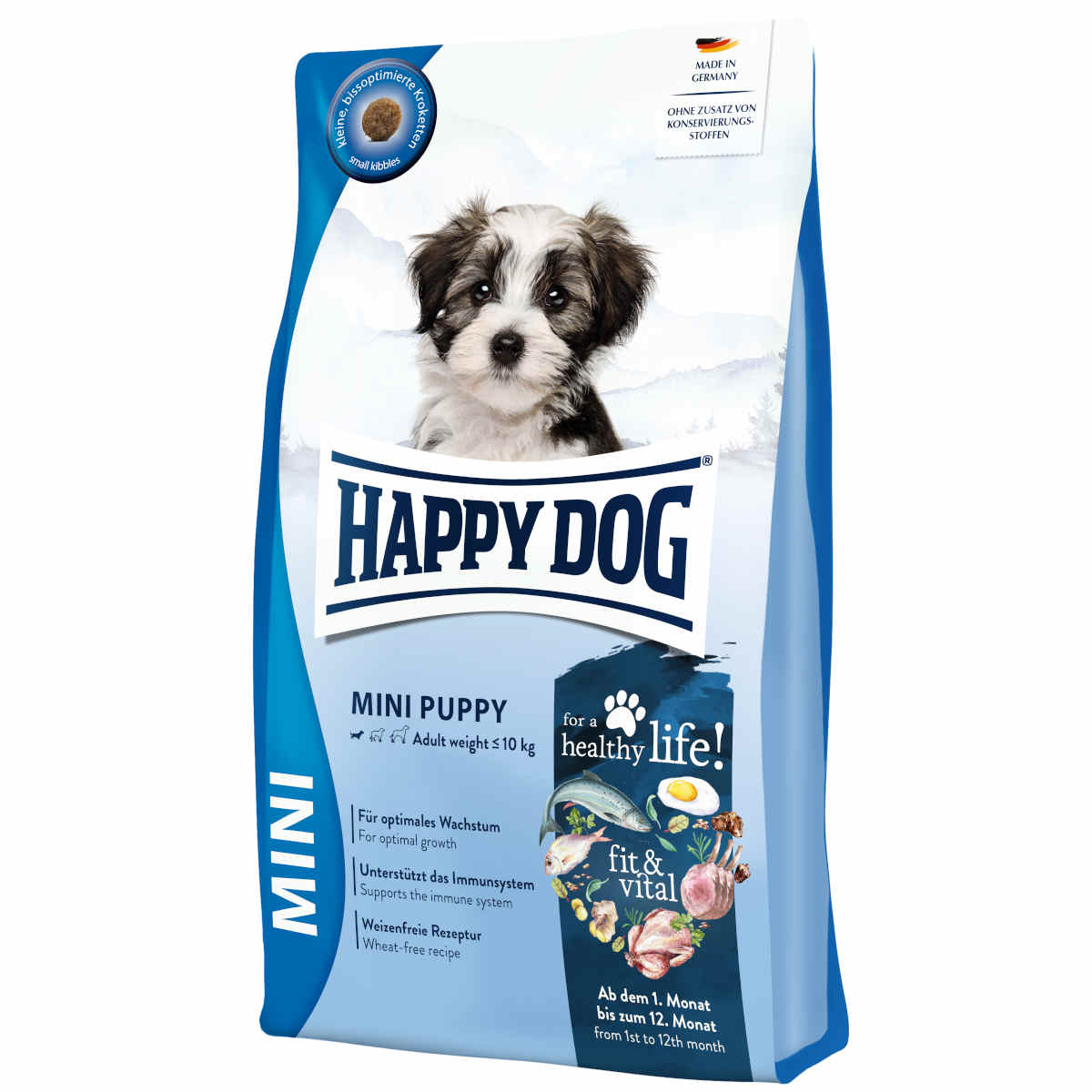 Happy Dog fit & vital Mini Puppy 4kg – Idealna karma dla szczeniaków małych ras
