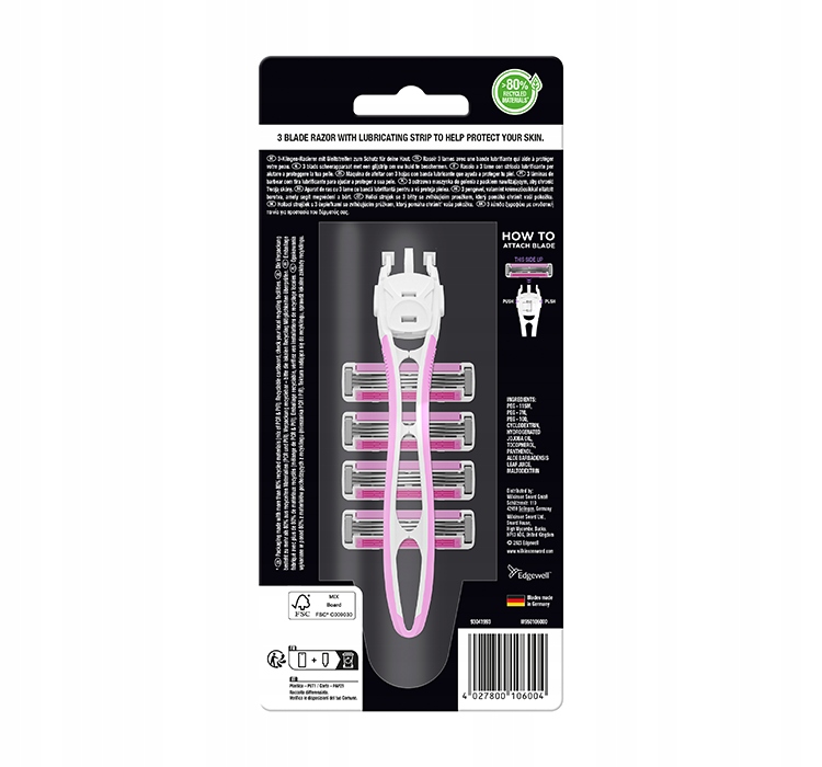 Podwójny pasek nawilżający dla komfortu podczas golenia