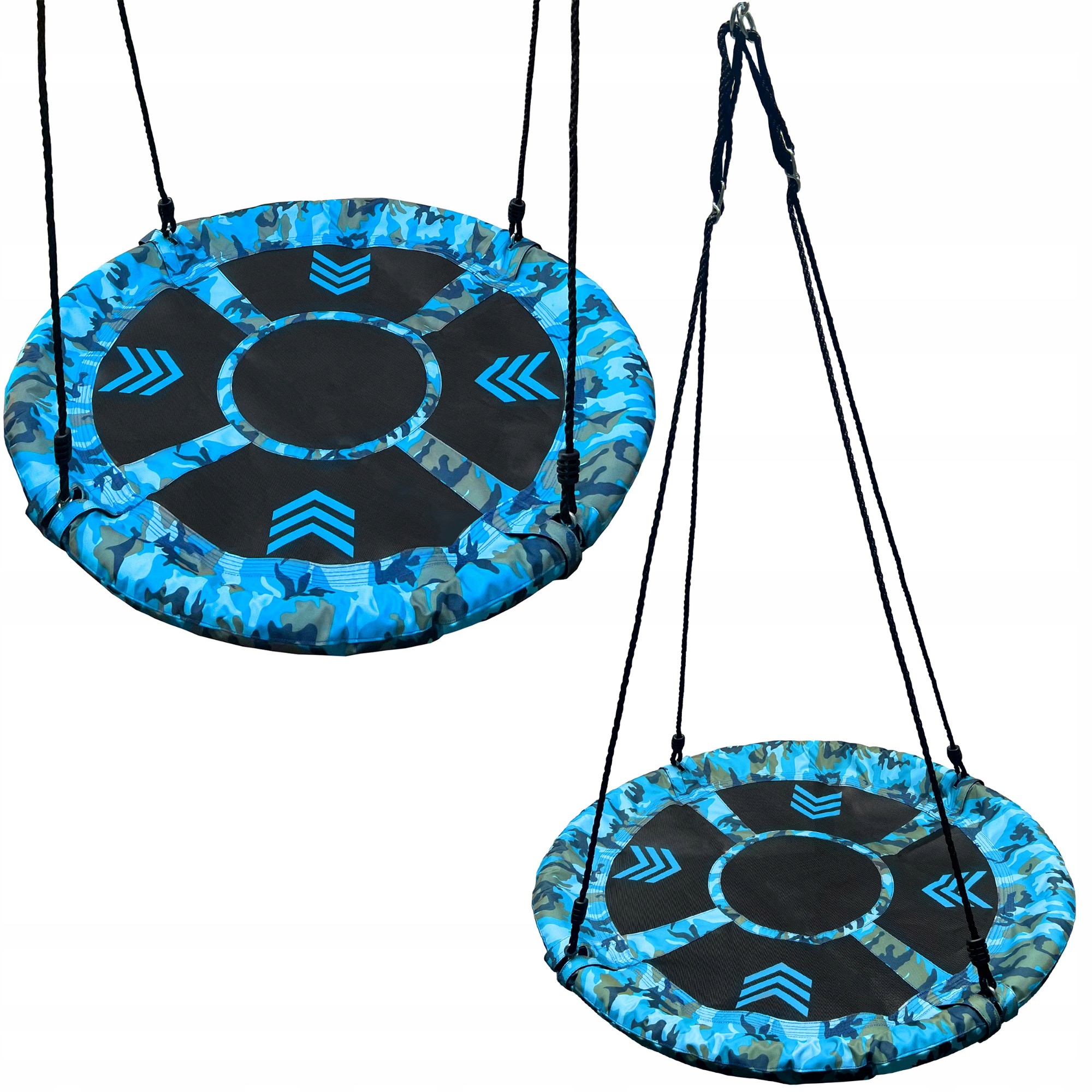 Carruzzo HS5 Huśtawka Hamak Bocianie Gniazdo 100cm Blue Moro – Idealna do ogrodu i na taras