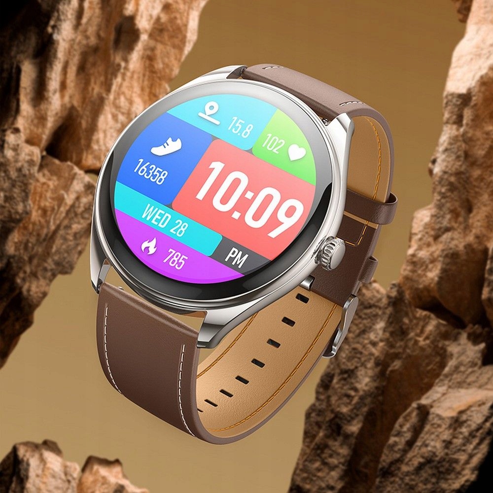 Smartwatch Hoco HOCO smartwatch z funkcją rozmowy AMOLED Y22 srebrny – Twoje zdrowie na wyciągnięcie ręki