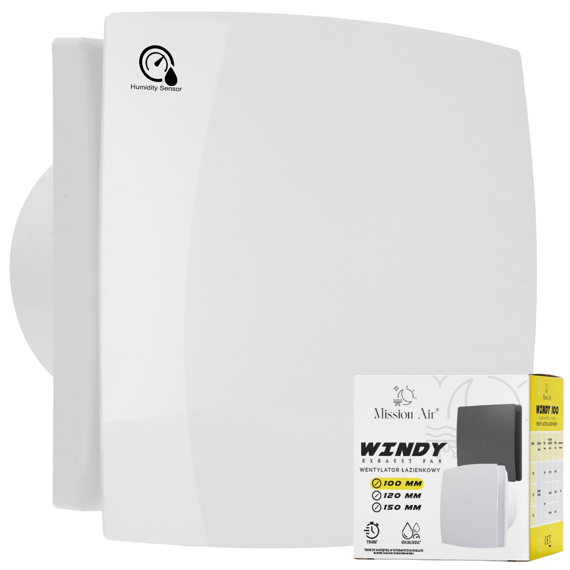 Łazienkowy Wentylator Mission Air WINDY 100 H+T – Nowoczesne rozwiązanie dla Twojej łazienki