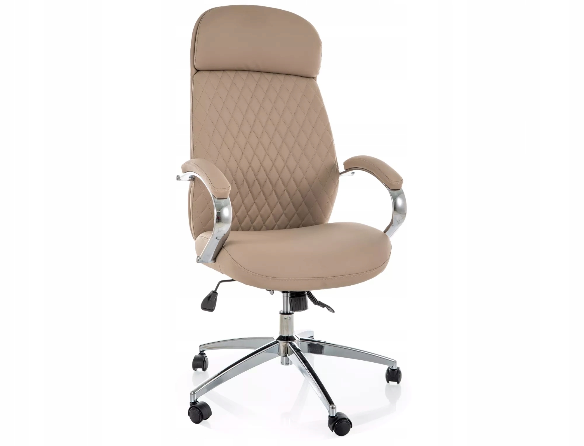 Fotel obrotowy Q-09 beżowy – Elegancja i komfort w Twoim biurze