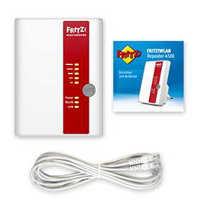 Zawartość zestawu FRITZ!WLAN 450E