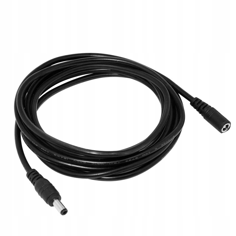 Przedłużacz 5m Zasilania Kabel Zasilający do Kamer i Lamp Przewód DC 5,5mm – Niezawodne zasilanie