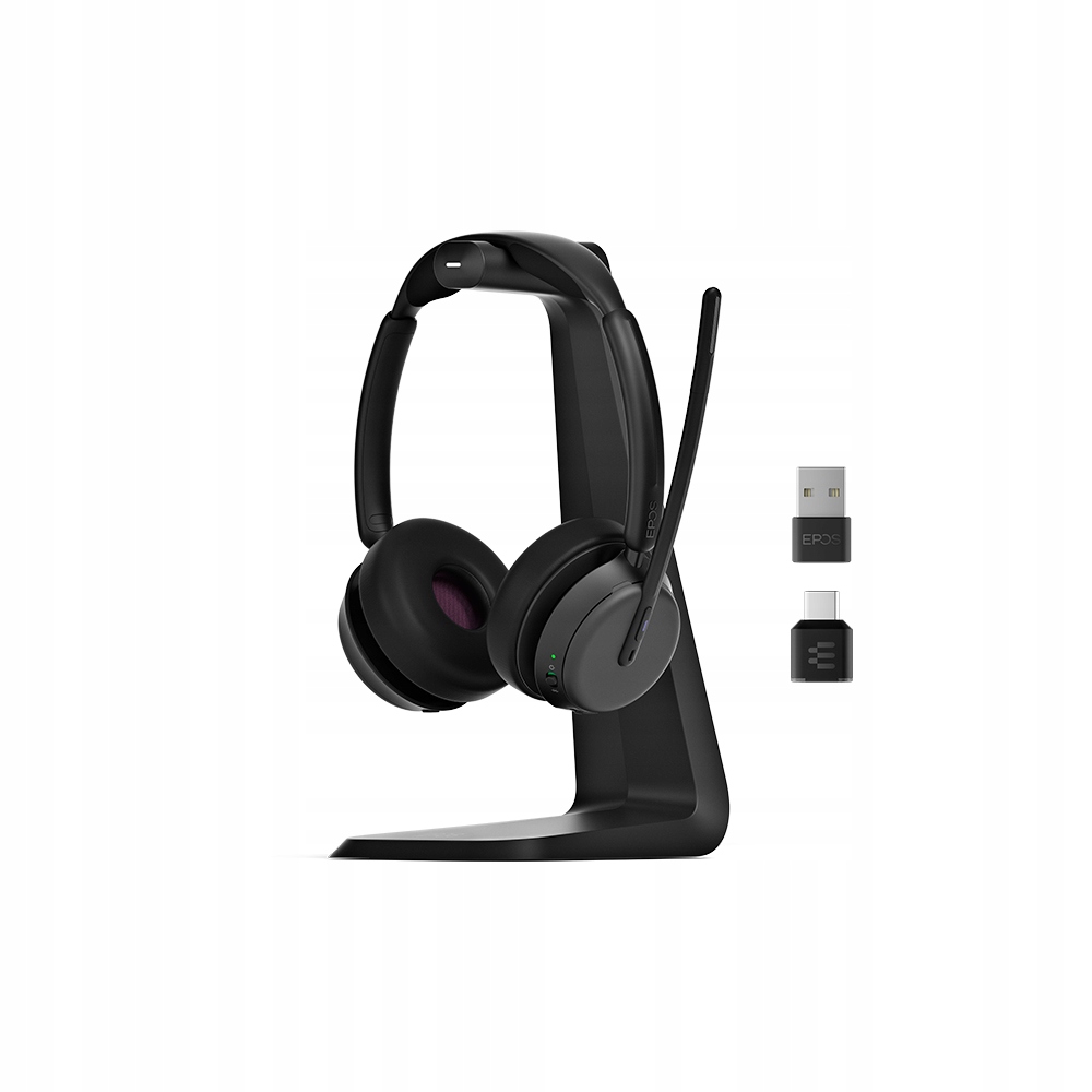 EPOS IMPACT 1000 MS UC ANC WL USB-C+A Stand – Doskonałe słuchawki do biura