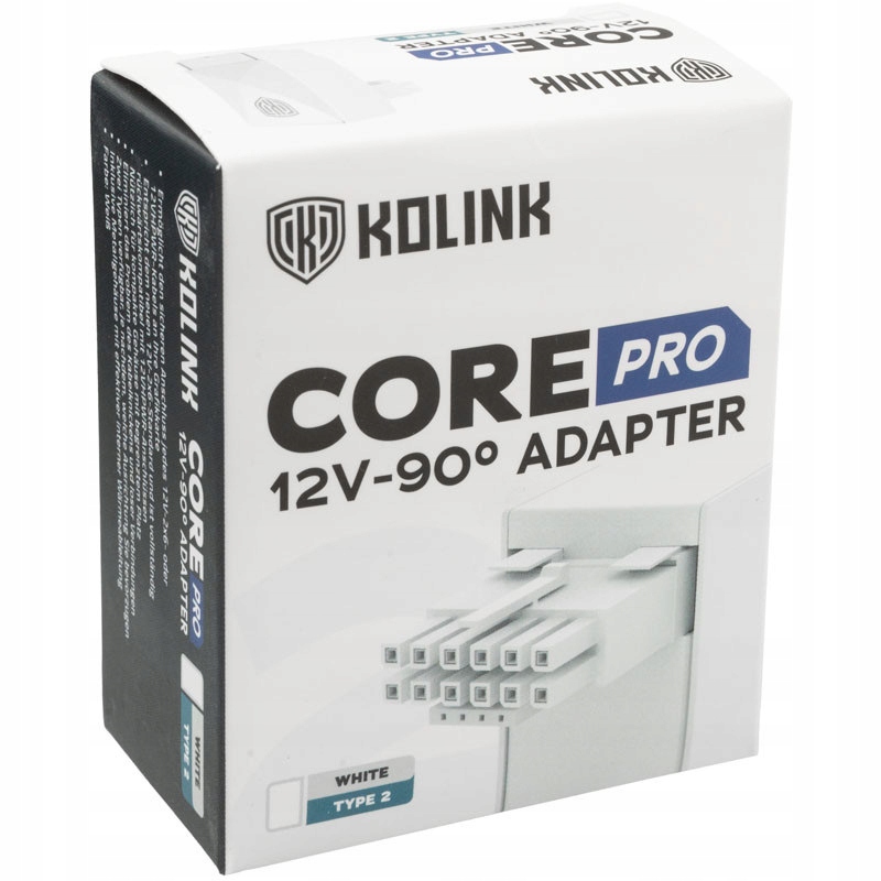 Kolink Core Pro 12V-2x6 90 Degree Adapter - Typ 2, Biały – Idealne rozwiązanie dla Twojej karty graficznej