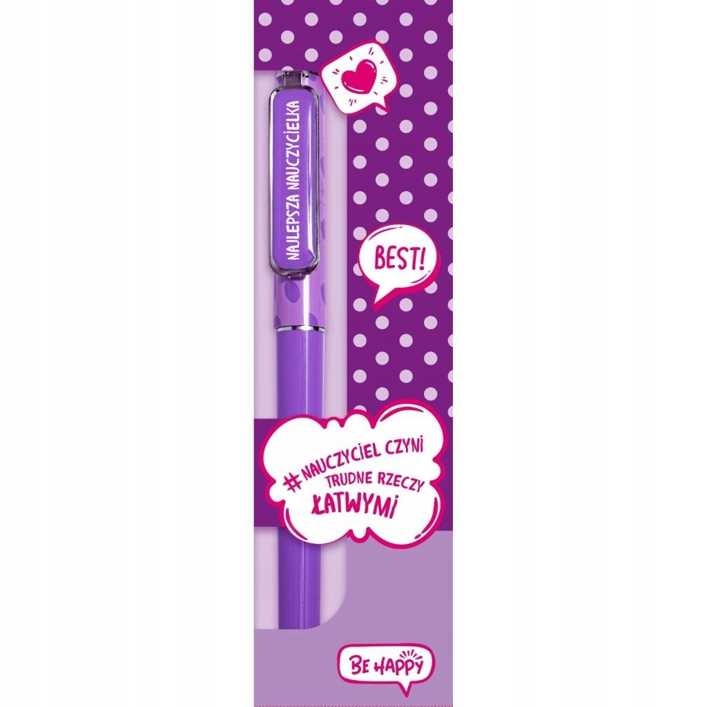 Długopis Pop Art - Najlepszy Nauczycielka – Wyjątkowy prezent dla wyjątkowej osoby