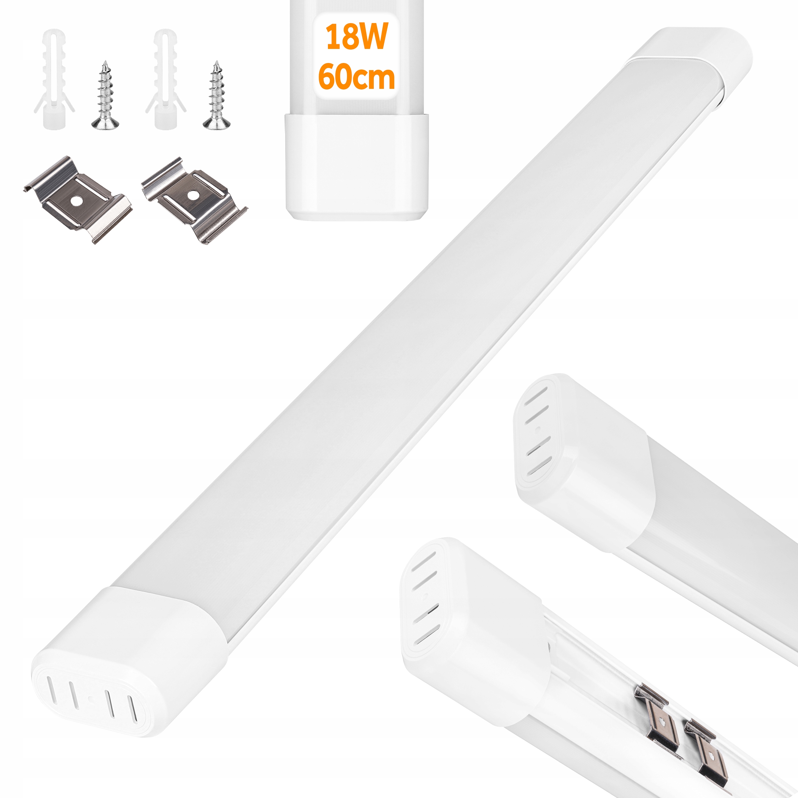 Lampa LED IP20 Flat 60cm 18W 4000K – Nowoczesne oświetlenie do Twojego wnętrza