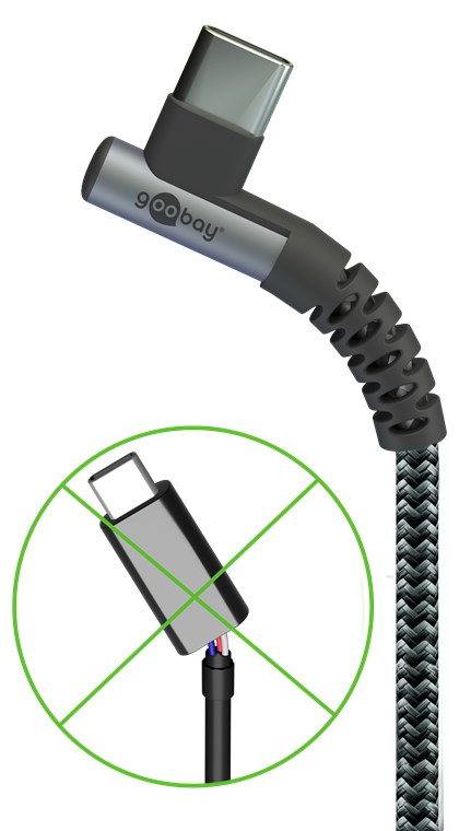Kątowa wtyczka USB-C – Bezpieczne połączenie