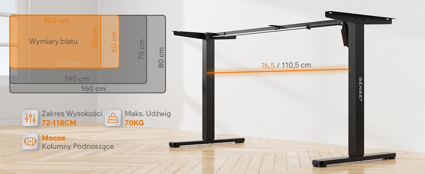 Biurko elektryczne Sense7 Nojo Light