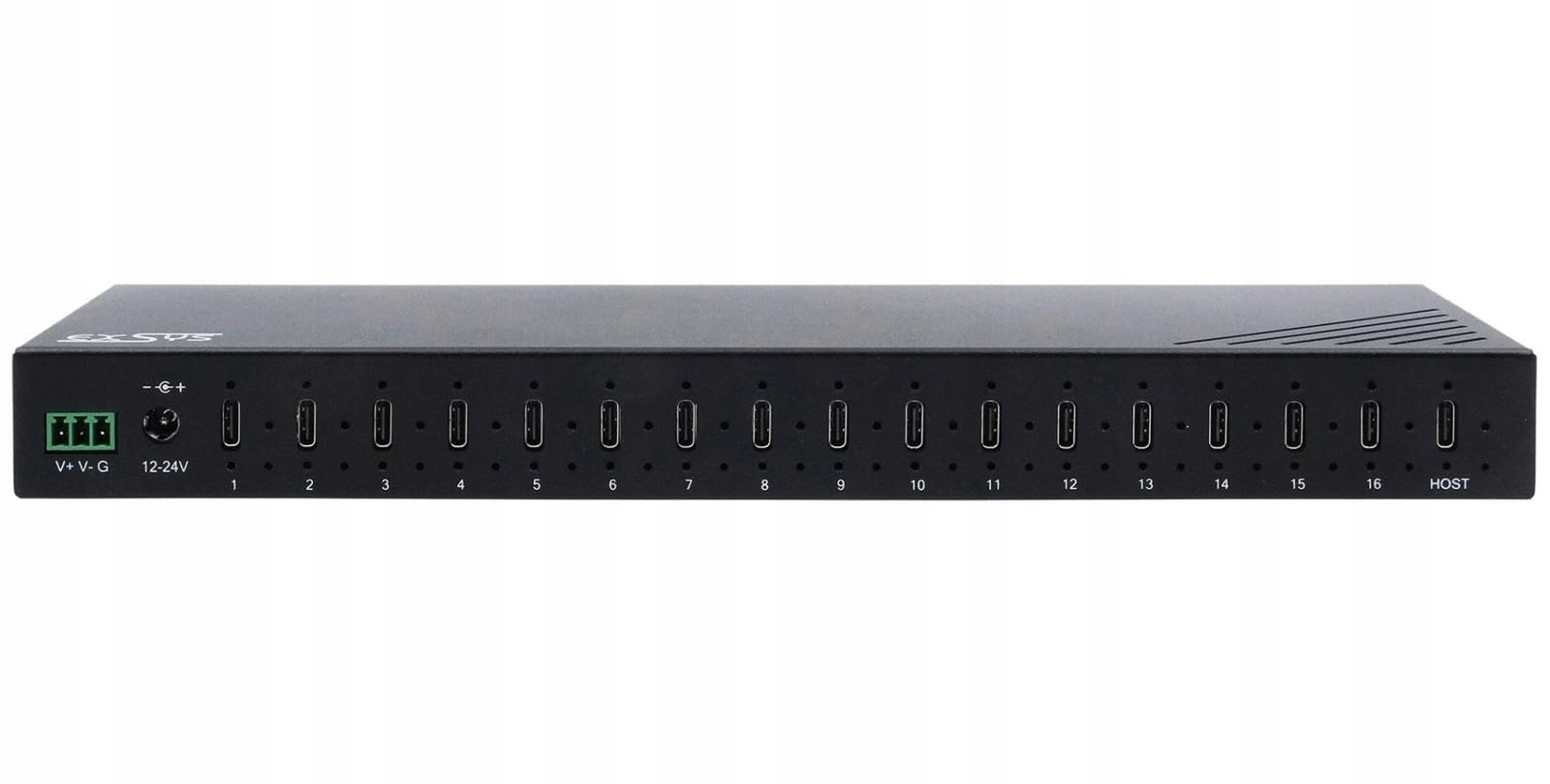 EX-12276HMS – 16-portowy metalowy hub USB 3.2 Gen 2x1 z ochroną ESD
