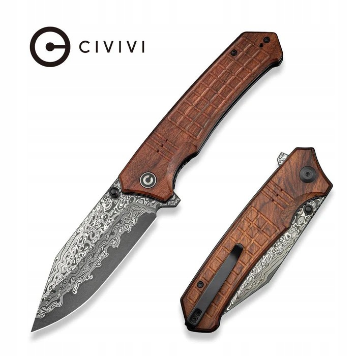 Nóż CIVIVI Tacticorix Damast Guibourtia C23055-DS1 – Elegancja i funkcjonalność w jednym