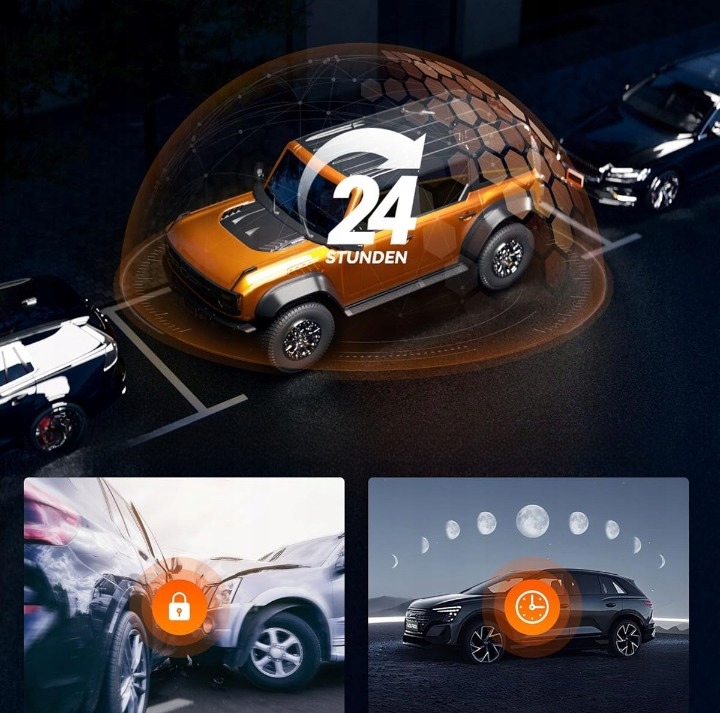 Specjalne funkcje: G-sensor, monitor parkowania i pomoc w cofaniu