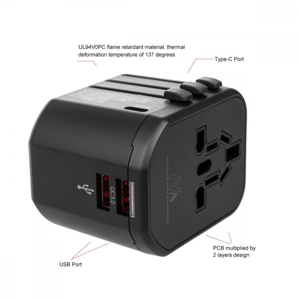 Wbudowane gniazda USB i USB-C do szybkiego ładowania