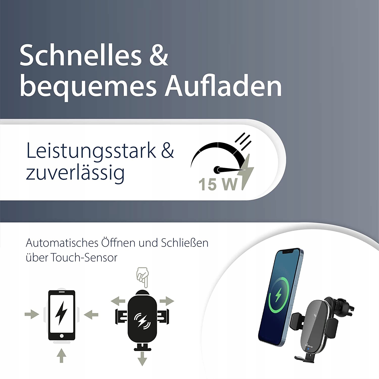 Wydajność ładowania – moc 15W i napięcie 5-9V