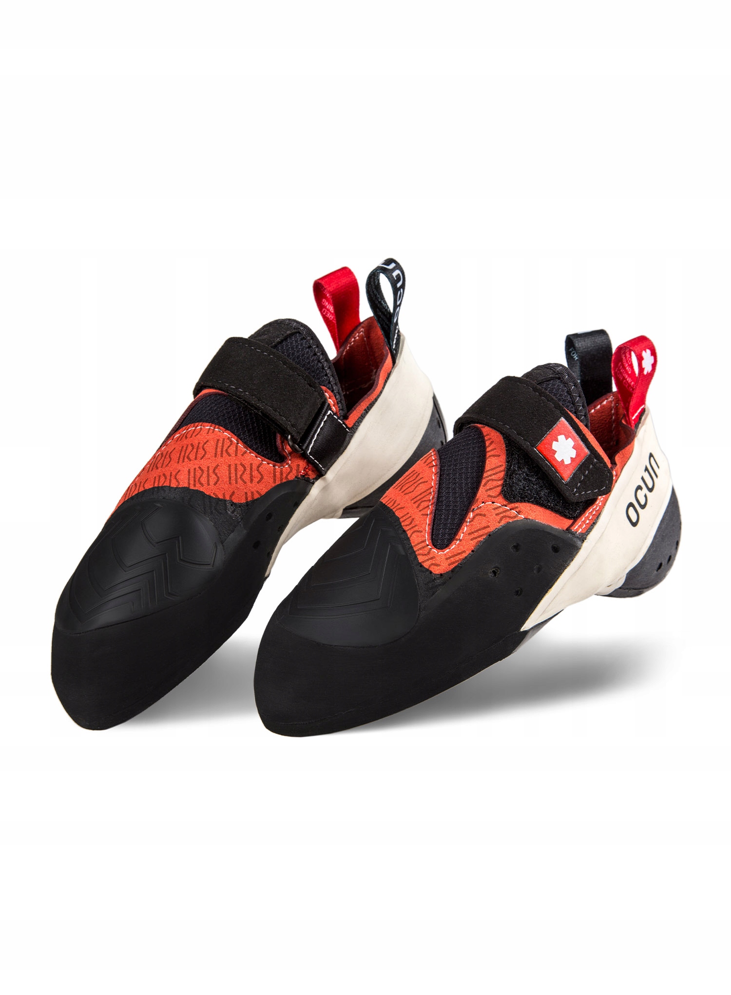 Buty wspinaczkowe Ocun Iris - czerwono-białe – Doskonałe do boulderingu i wspinaczki
