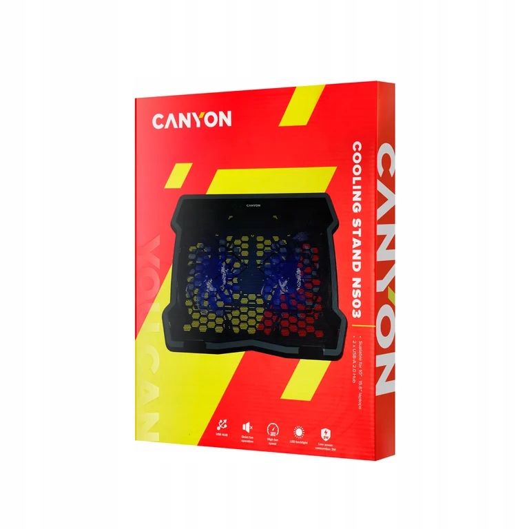 Podstawka chłodząca Canyon CANYON Podstawka chłodząca pod laptopa 10'-15,6 NS03 – Idealne rozwiązanie dla Twojego laptopa