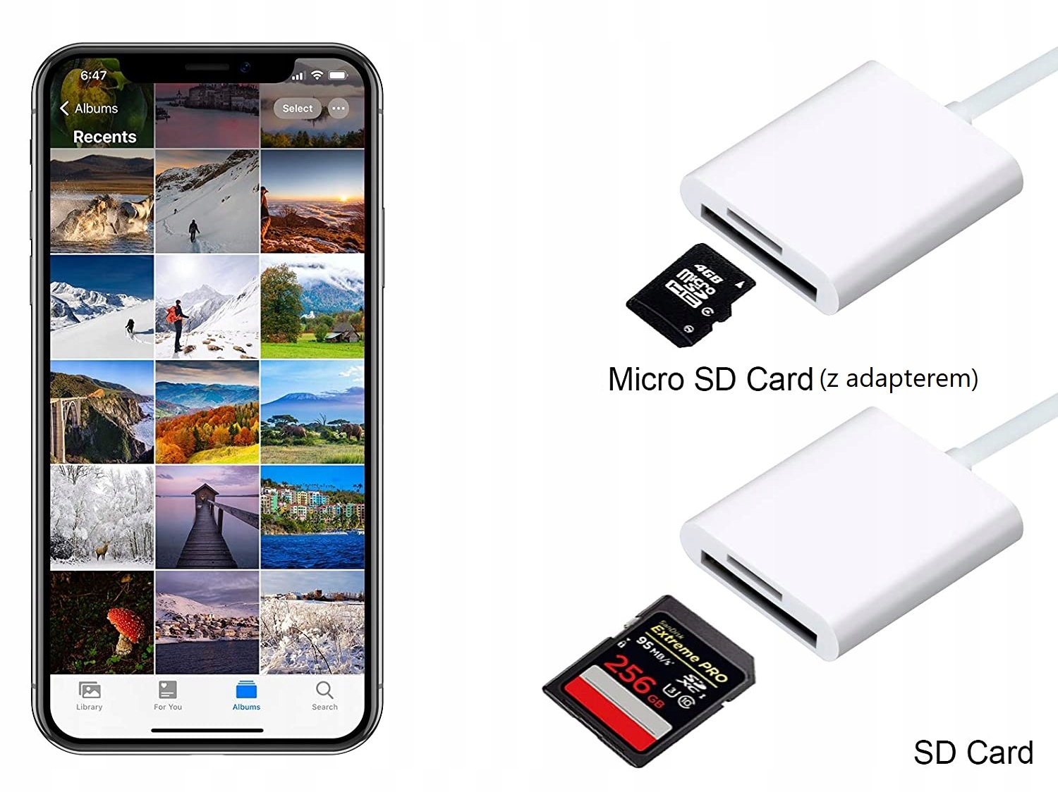 Obsługa kart micro SD/TF do 256 GB – Przechowuj więcej danych