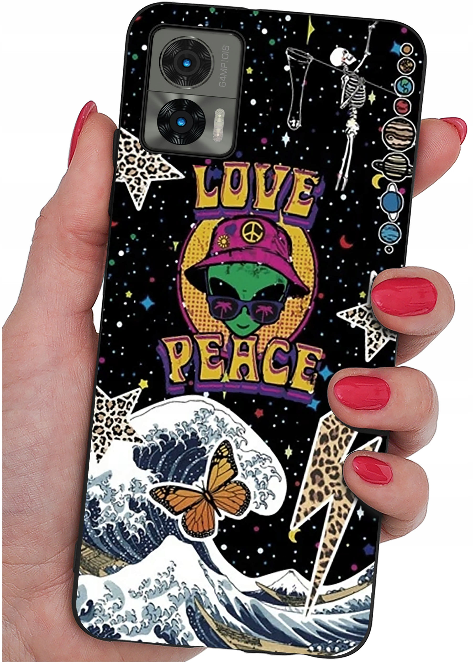 Etui do Motorola Edge 30 Neo WZORY | Silikonowe Matt Case + Szkło Hartowane 9H