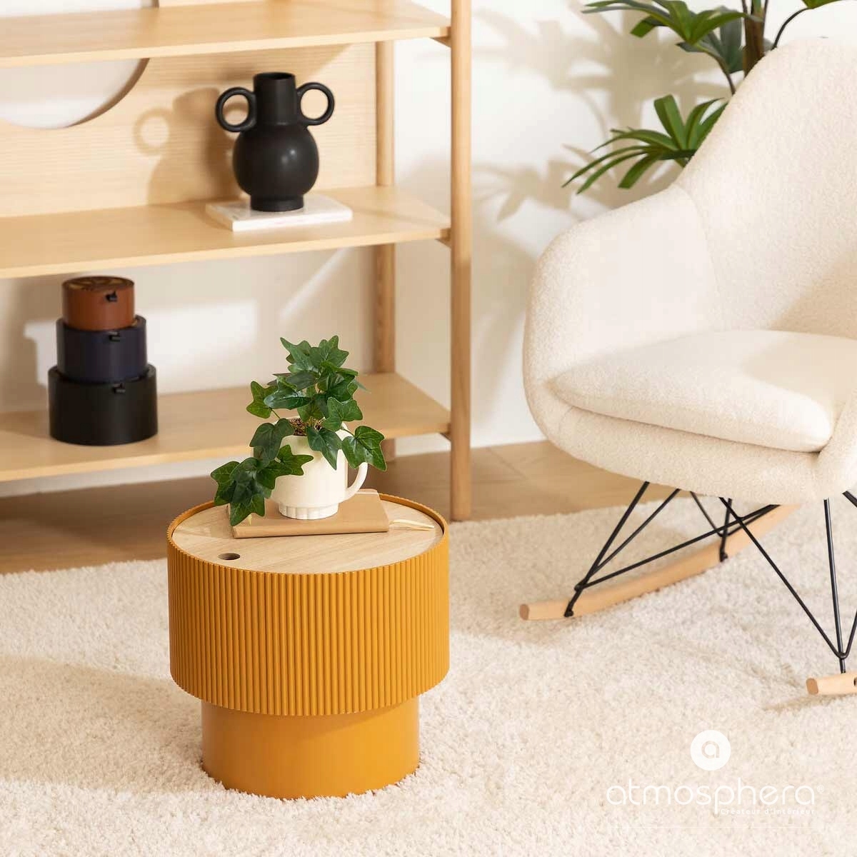 Styl skandynawski z tkaniną bouclé