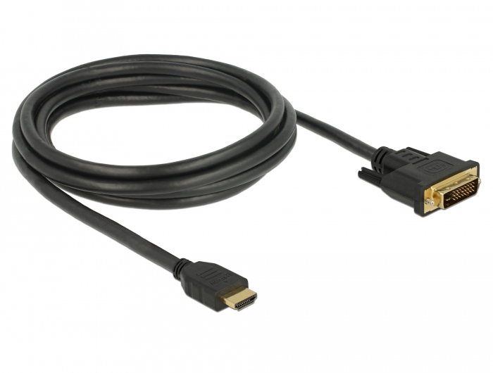 Kabel HDMI - DVI Delock 85654 czarny 2m – Idealne połączenie dla Twojego sprzętu