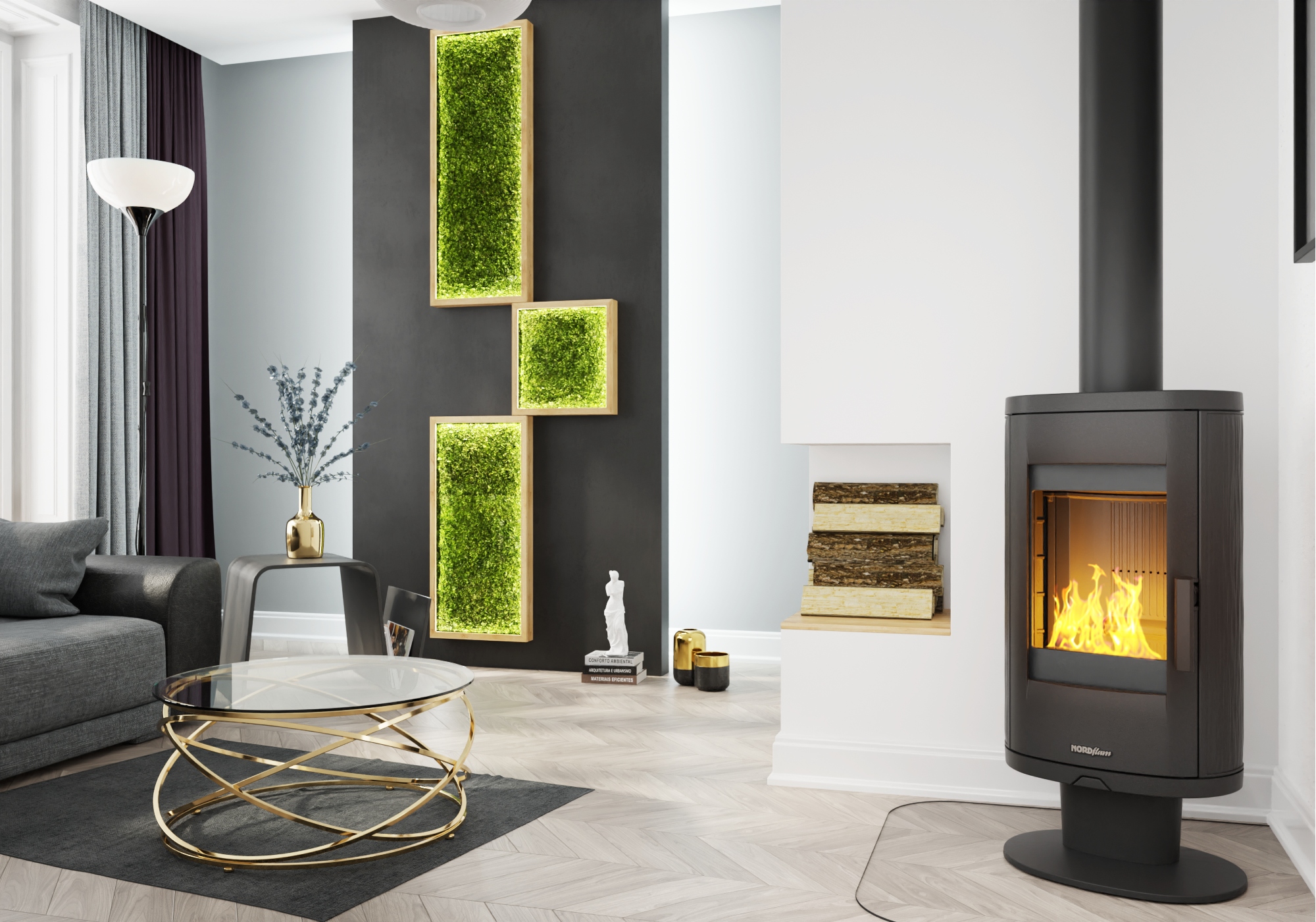 Piec kominkowy żeliwny NORDflam AUGUSTA 7.8 kW – Idealne rozwiązanie do Twojego domu