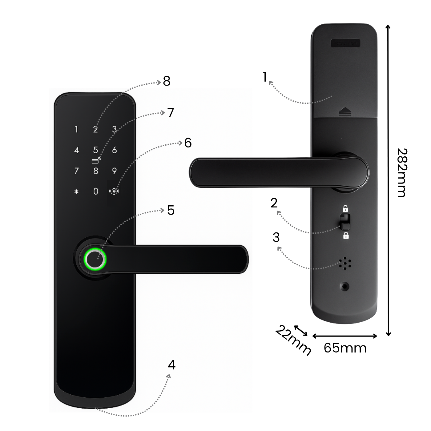 Wygodne metody otwierania – Odcisk palca, kod PIN, karta zbliżeniowa i aplikacja mobilna