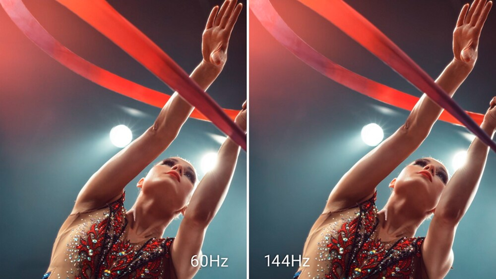 Wyraźny obraz i płynny ruch dzięki 144 Hz
