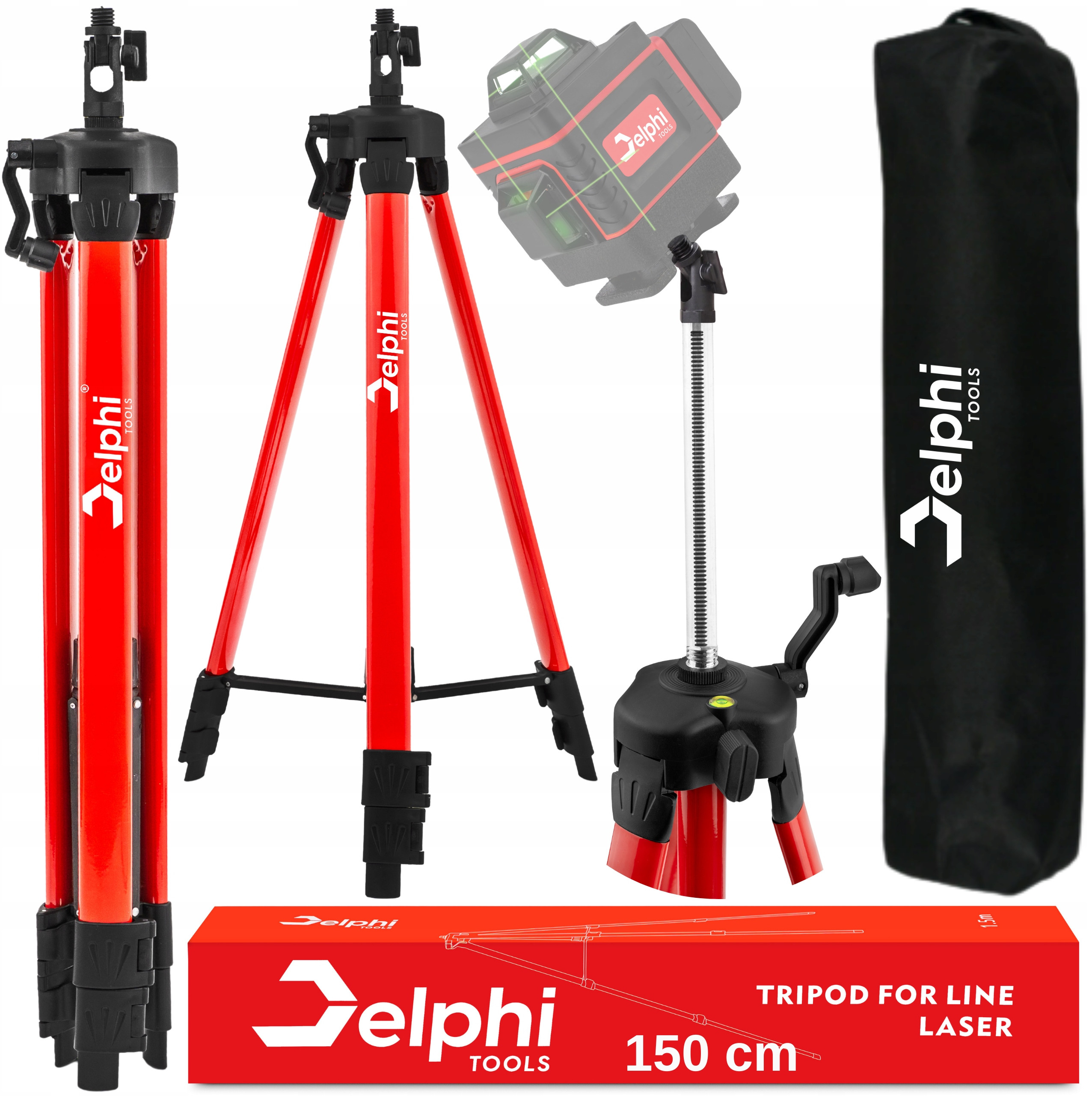 Statyw do Lasera Krzyżowego Poziomicy Tripod 150 cm 5/8