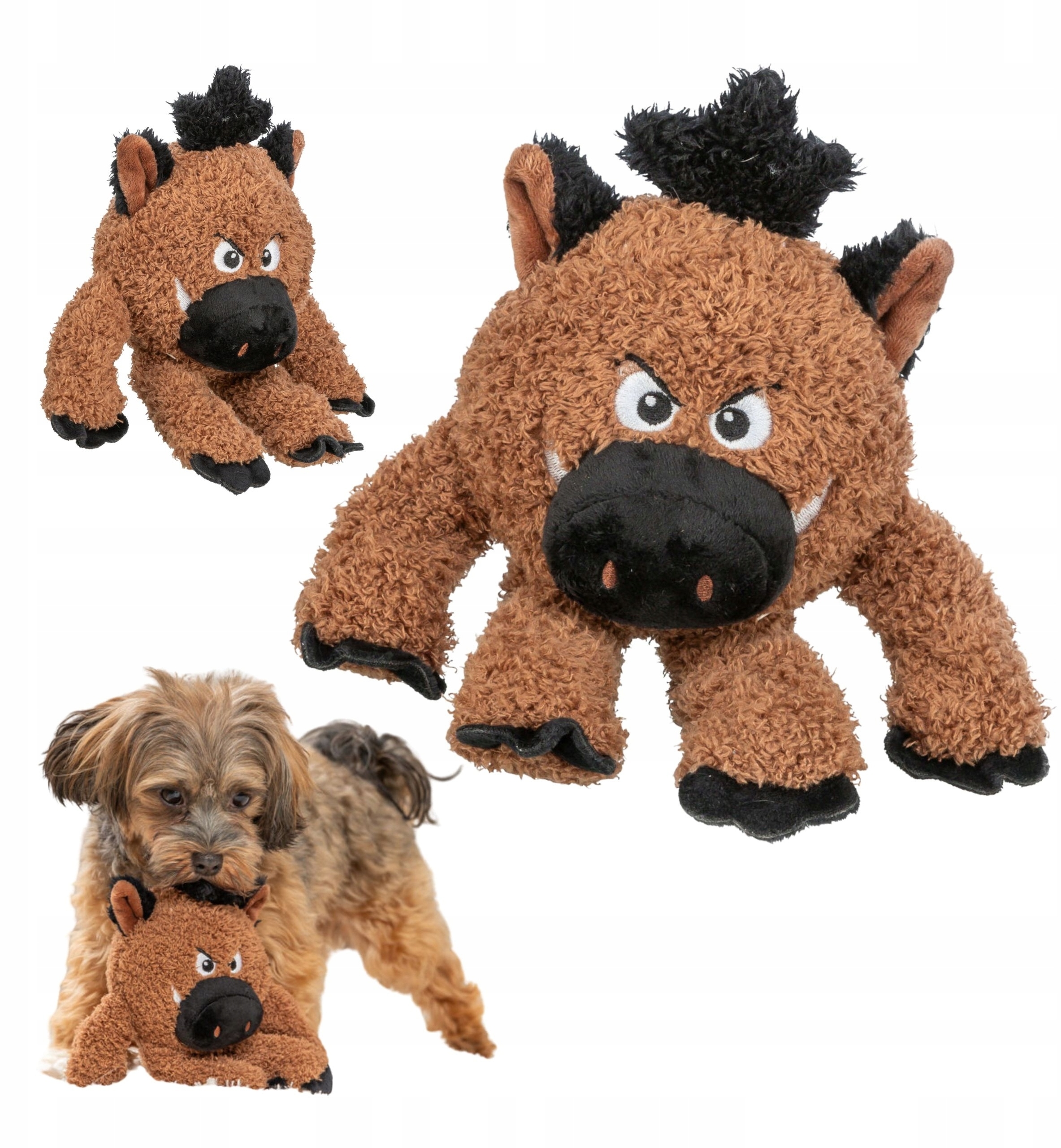 Potworek – Pluszowa zabawka dla psa z dźwiękiem o długości 25 cm