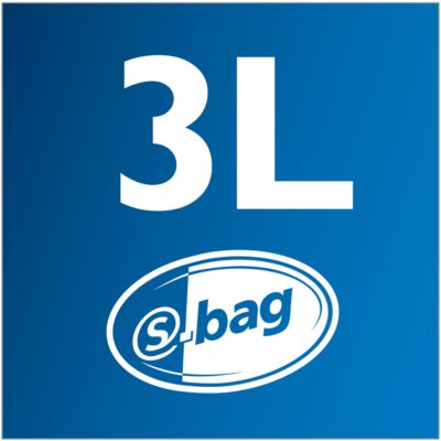 Pojemnik na kurz o pojemności 3 l i worek s-bag gwarantują długotrwałą skuteczność odkurzania