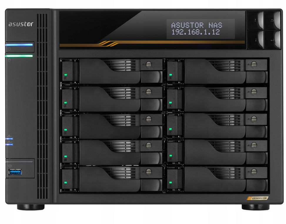 Serwer plików Asustor LOCKERSTOR 10 Gen3 AS6810T – Wydajność i pojemność w jednym