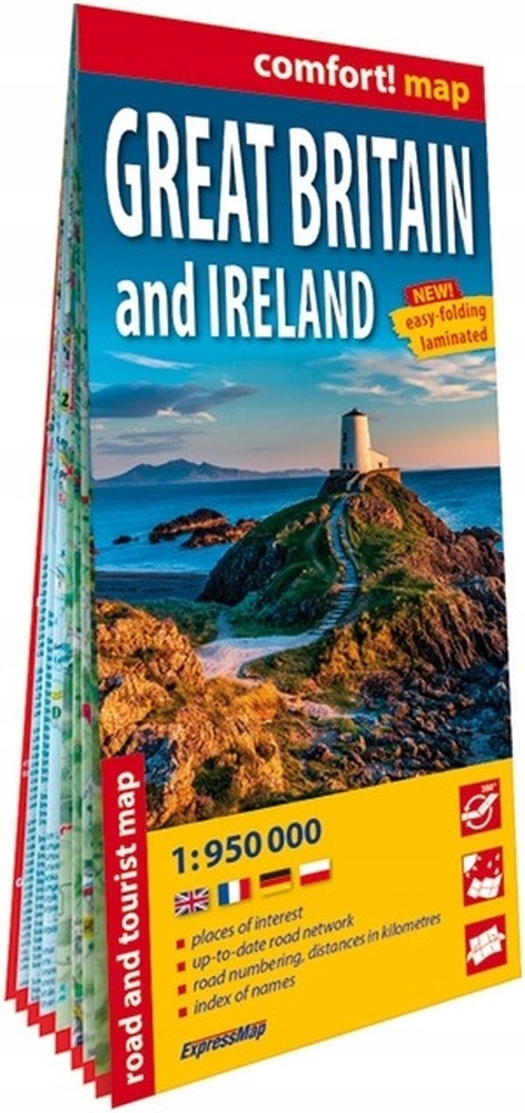 Mapa samochodowo-turystyczna Wielkiej Brytanii i Irlandii – Comfort!map Great Britain and Ireland w.2026