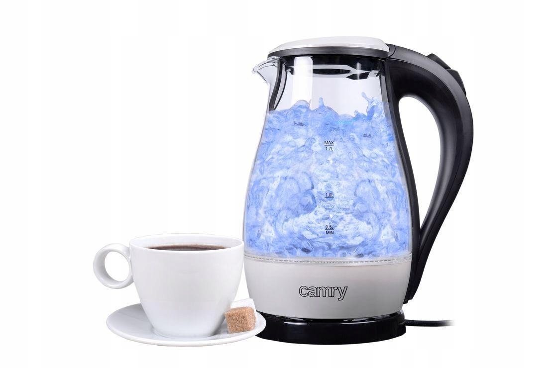 Elegancki design – szklany zbiornik o pojemności 1,7L