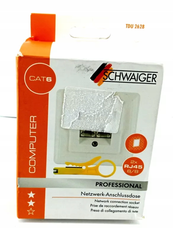 Gniazdko elektryczne RJ-45 Schwaiger TDU2628532 – Idealne rozwiązanie do Twojej sieci domowej