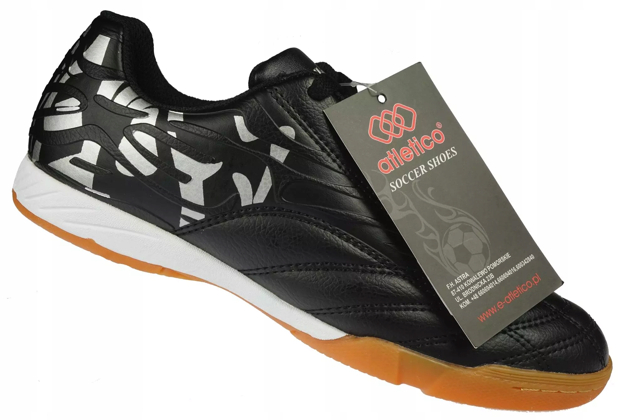 Halówki męskie czarno-szare obuwie halowe Atletico M7336-2416BLSI – Idealne do sportu i codziennych aktywności