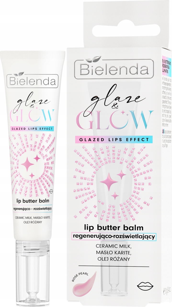 Bielenda Glaze & Glow Lip Butter Balm – Regenerująco-rozświetlający balsam do ust Rose Pearl 10g