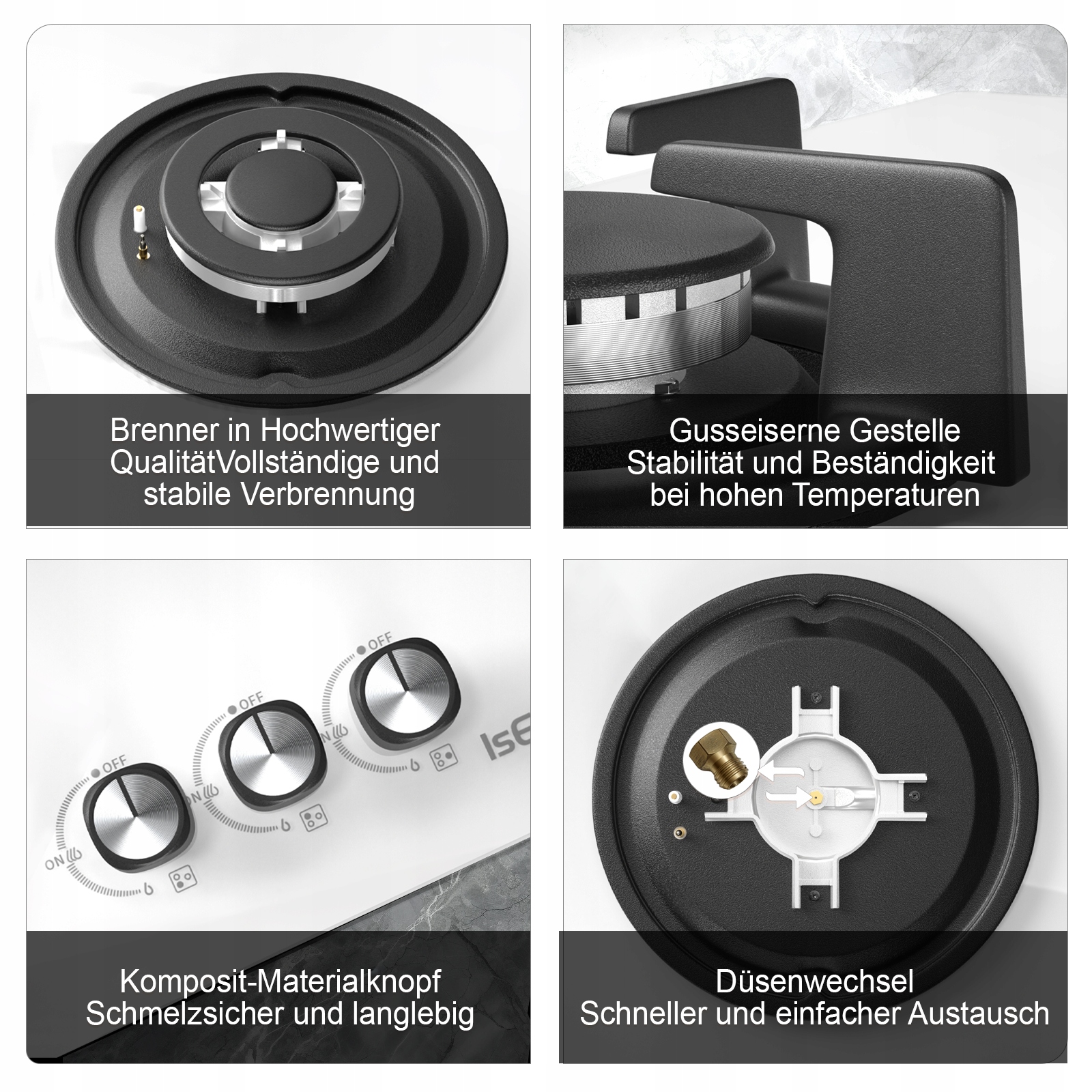 Wysoka jakość wykonania – Szkło hartowane i żeliwne ruszty