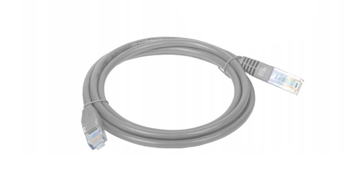 Patch-cord U/UTP kat.5e PVC 3.0m szary – Idealne rozwiązanie do połączeń sieciowych