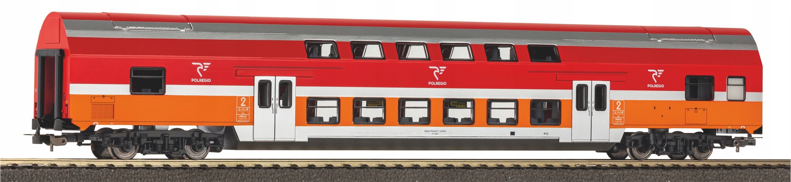 Wagon osobowy piętrowy typu „Görlitz 88” w malowaniu POLREGIO