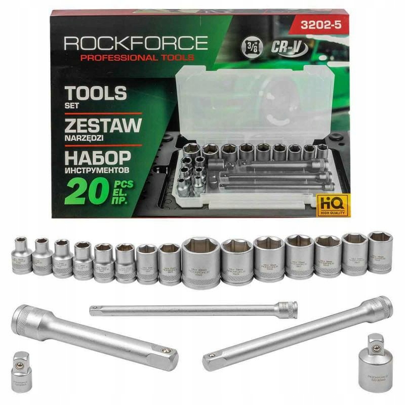 Zestaw narzędzi Rockforce 3/8