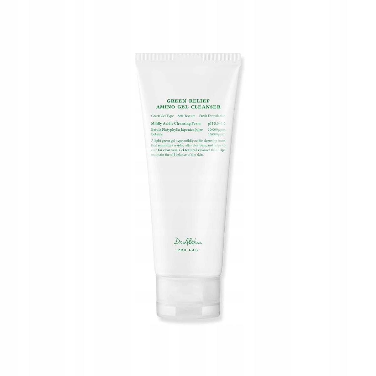 Dr.Althea Pro Lab Žalias Relief Amino Gel Valiklis – Delikatne oczyszczanie dla Twojej skóry