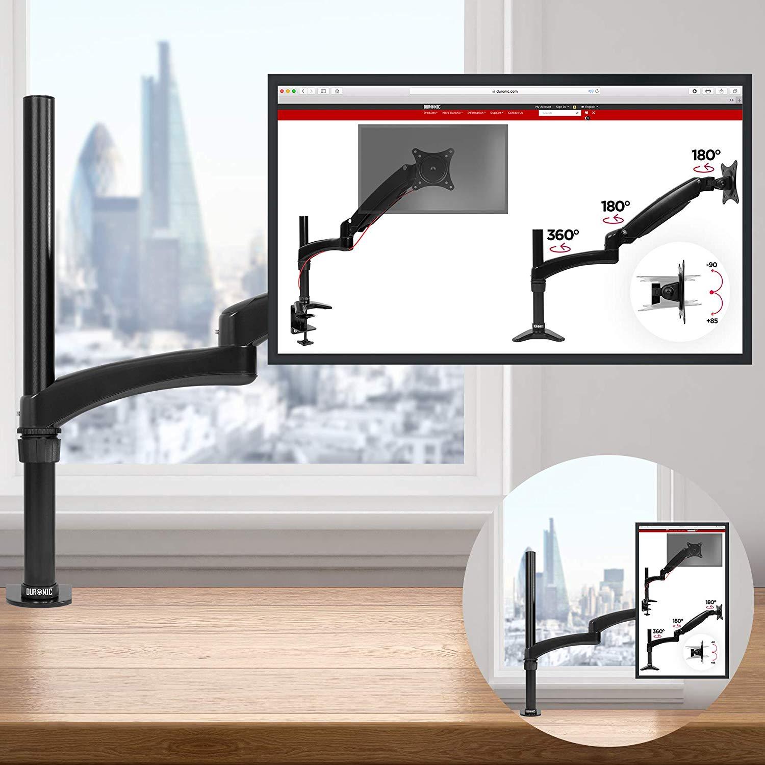 Uchwyt biurkowy na monitor 15 - 27 Duronic DM451X3 – Ergonomia w Twoim biurze