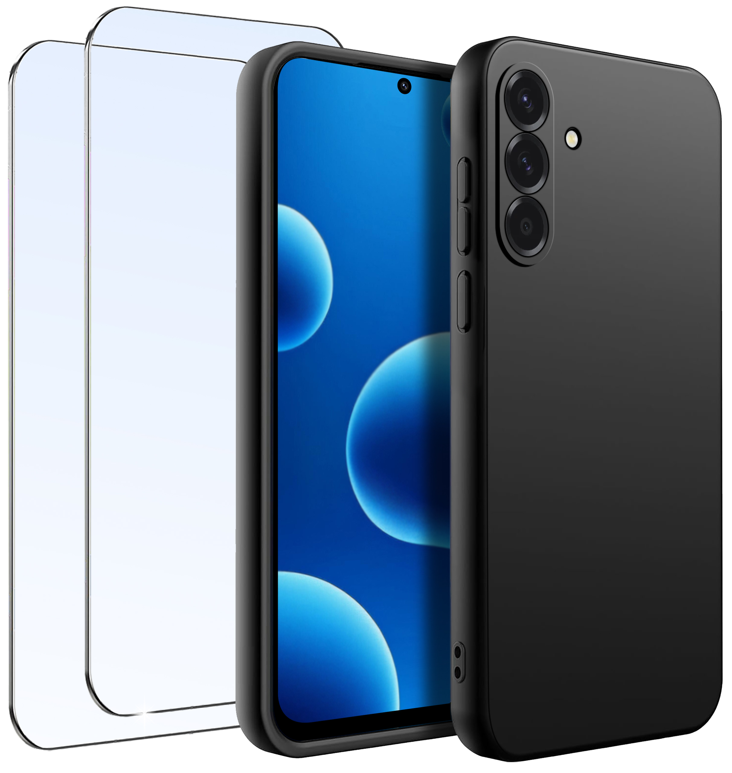 ZESTAW Etui do Samsung A56 5G Matowe Czarne Silikon – Ochrona i styl w jednym