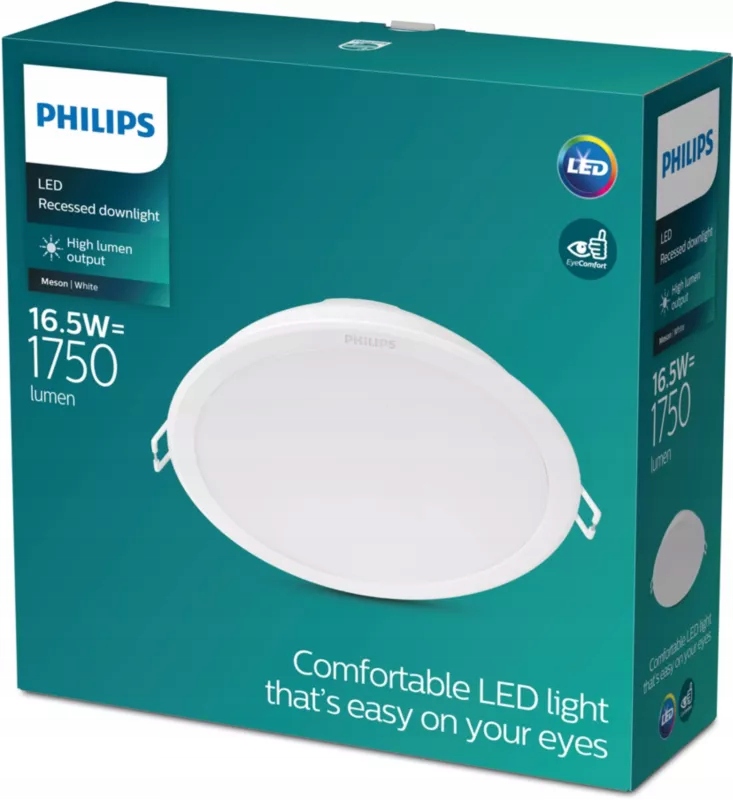 Panel LED Oprawa Podtynkowa Wpuszczana RECESSED PHILIPS MESON 150 16.5W 4000K
