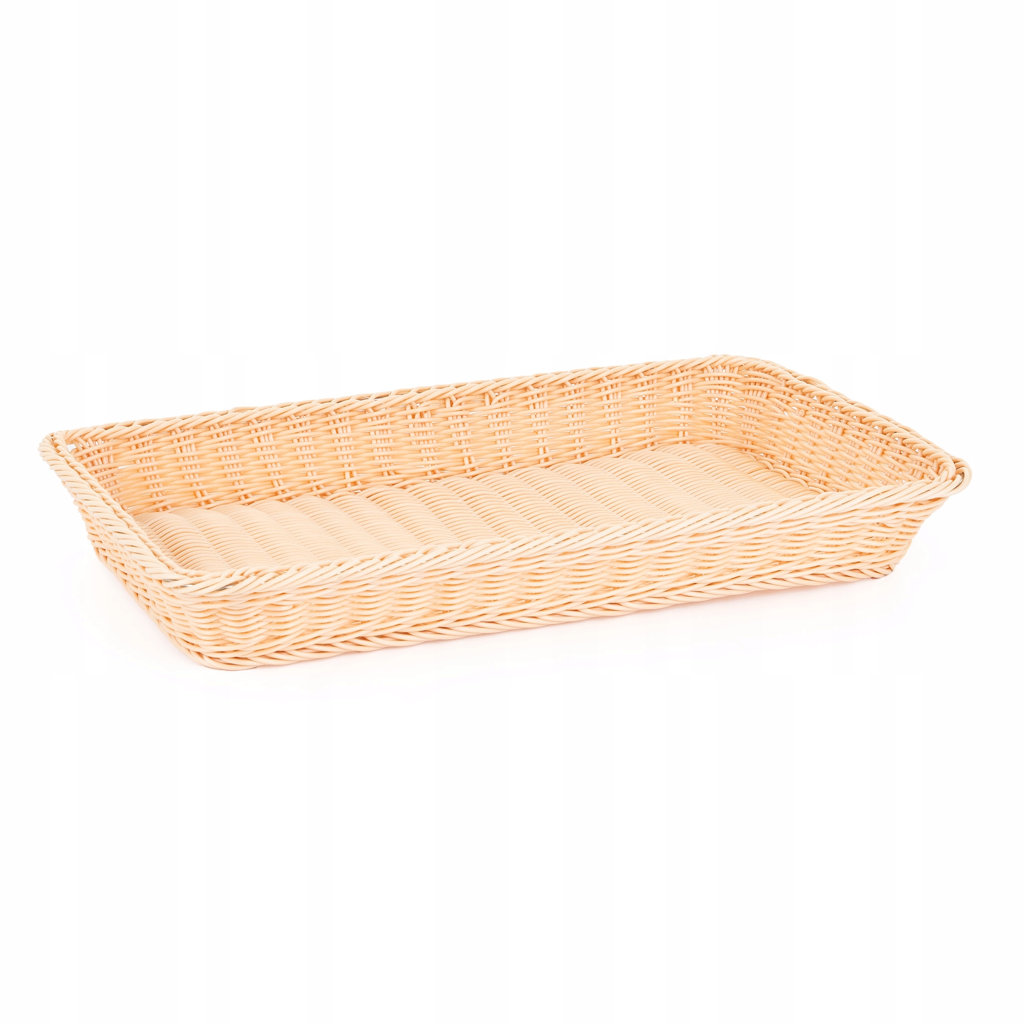 Koszyk prostokątny z polirattanu GN 1/1 530x325x65 mm, beżowy | TECHNICA, Gold Line – Elegancja i funkcjonalność w Twojej kuchni